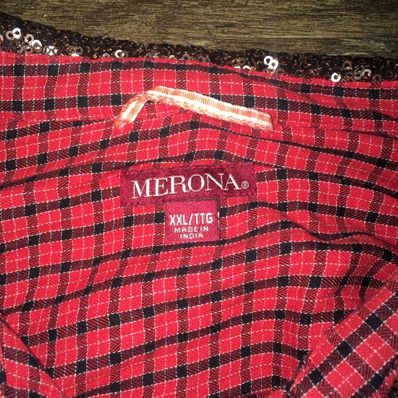 Sequin Collared Flannel - Picture 3 of 3